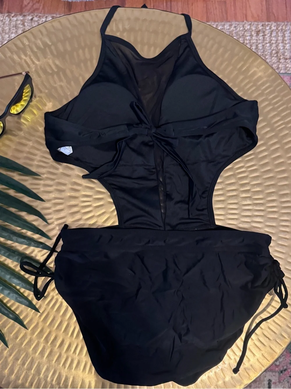 Cupshe Mesh Cutout Ruched Drawstring Monokini - Picture 8 of 11